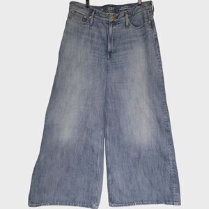 Re-Imagined by J Crew High Rise Ultra Wide Leg Jeans Size Womens 35 / 40W Cotton